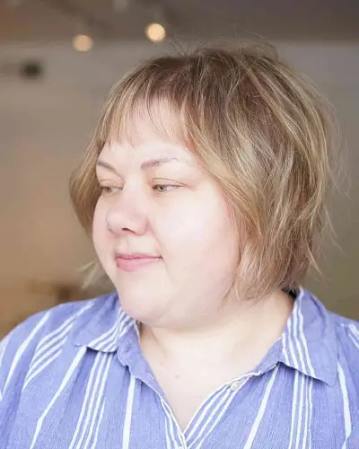 Bixie Cut for Thin Hair and Double Chins