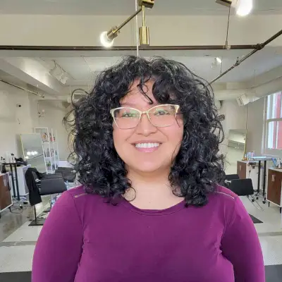 Cutest Curly Bob for Double Chins