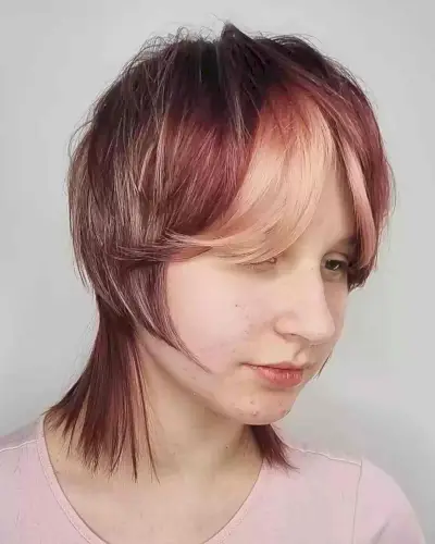 Neck-length Wispy Jellyfish Wolf Hair with Curtain Bangs and Face Frame