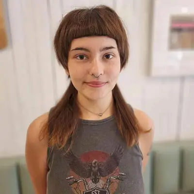 Medium Jellyfish Haircut with Shorter Layers and Bangs