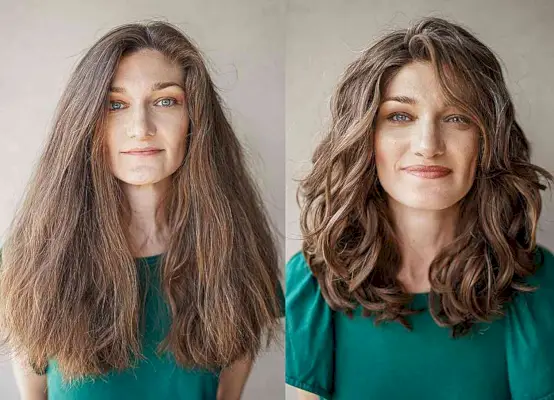 Wavy Thick Curled Hairstyle for women with medium to long hair