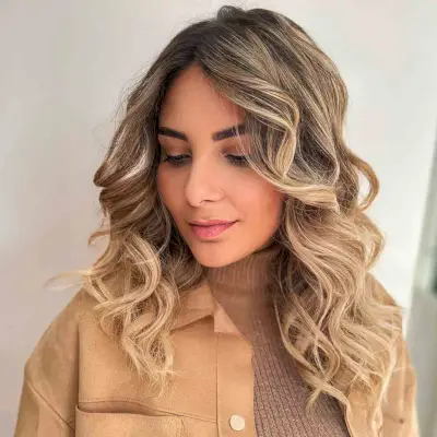 Stunning Blonde Balayage Curls