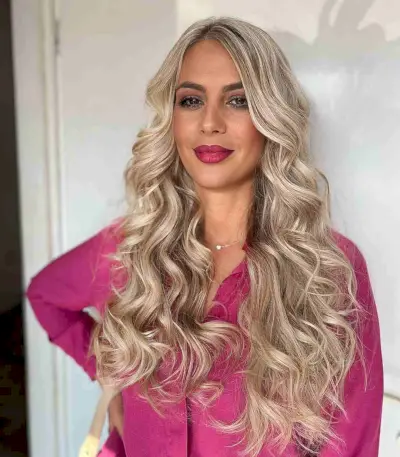Super Long Blonde Curled Ends