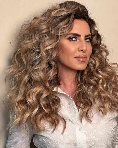 Thick and Voluminous Golden Blonde Curls
