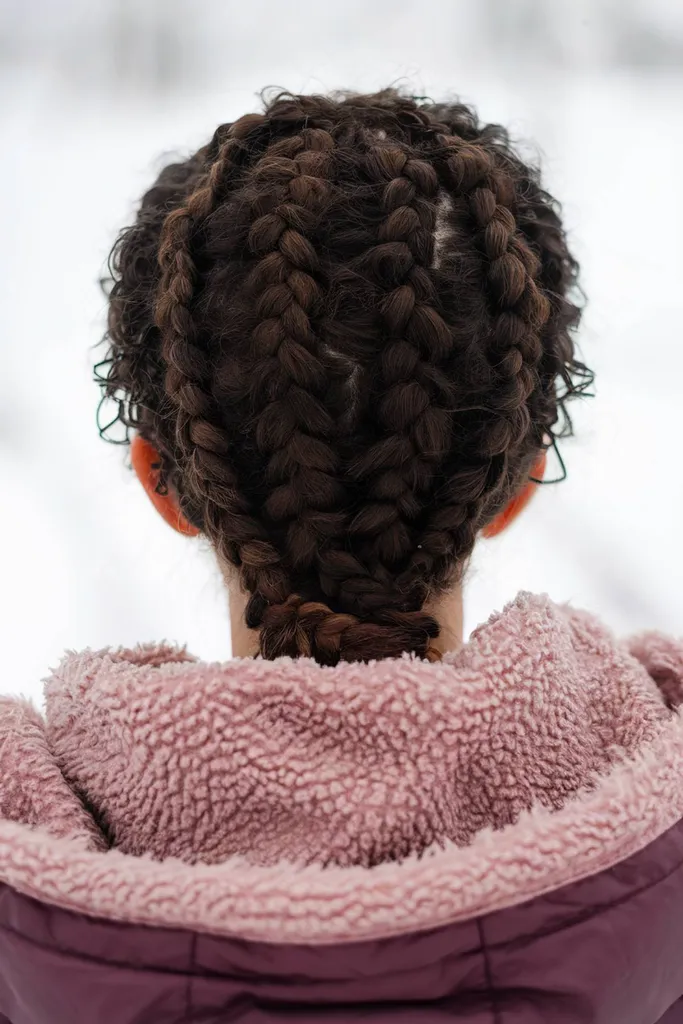 Skidfrisyr för lockigt hår' title=