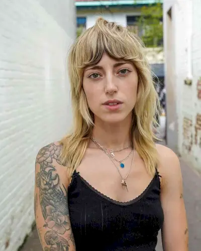 Modern Razored Shag with Fringe Bangs