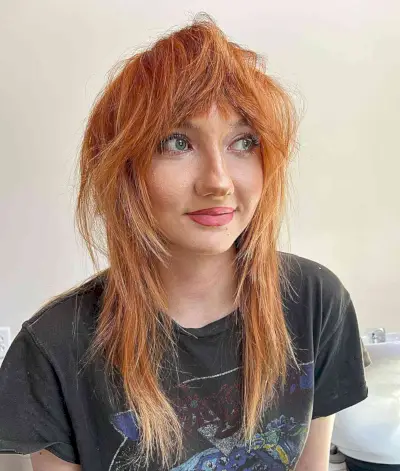 Razor Cut Peach Shag