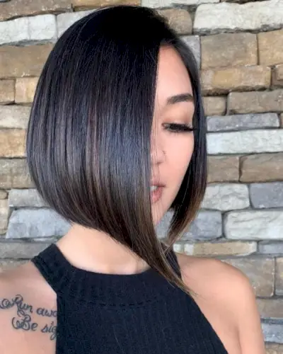 Sleek Short Hair with a Side Part