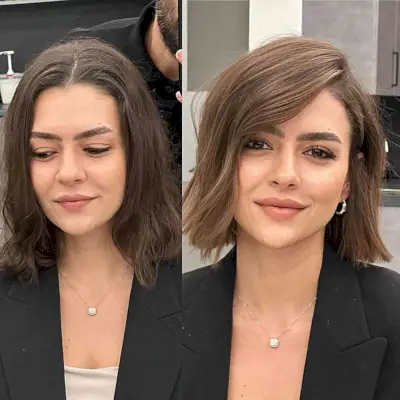 Professional Bob Cut with Brushlight Hair Color