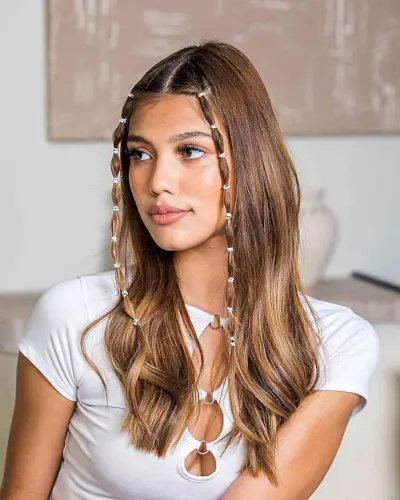 Festival Face-Framing Mini Bubble Braids for Medium-Long Hair