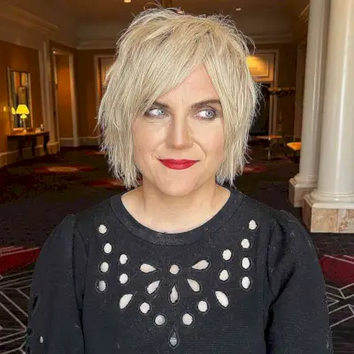 Blonde Bixie with Choppy Layers