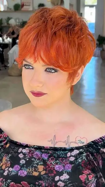 Copper Cropped Bixie Cut