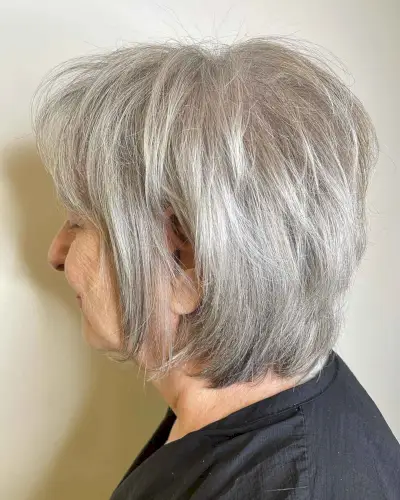Long Bixie with Crown Layers for Ladies Over 60