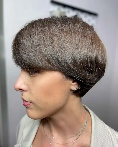 Ear-Length Bixie Cut for Thick Hair