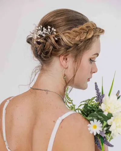 Modern Medieval Braided Headband Updo