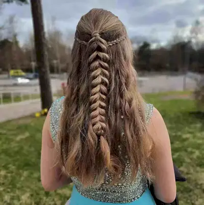 Medieval Half Pull-Through Braid for Long Hair