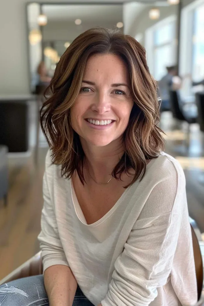 תספורת בוב בשכבות בתחזוקה נמוכה לאמהות' title=