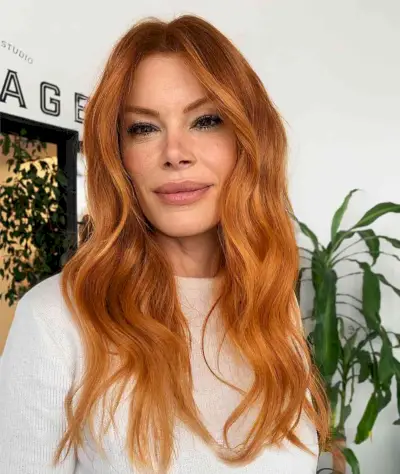 Summer Medium-Length Waves on Copper Hair