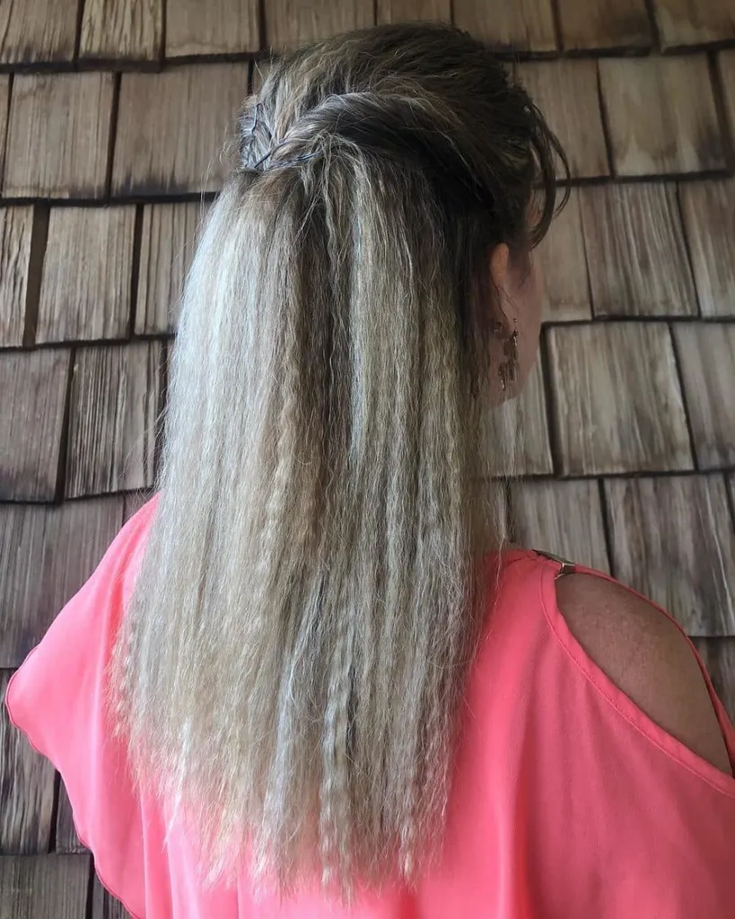 כיווץ שיער ארוך' title=