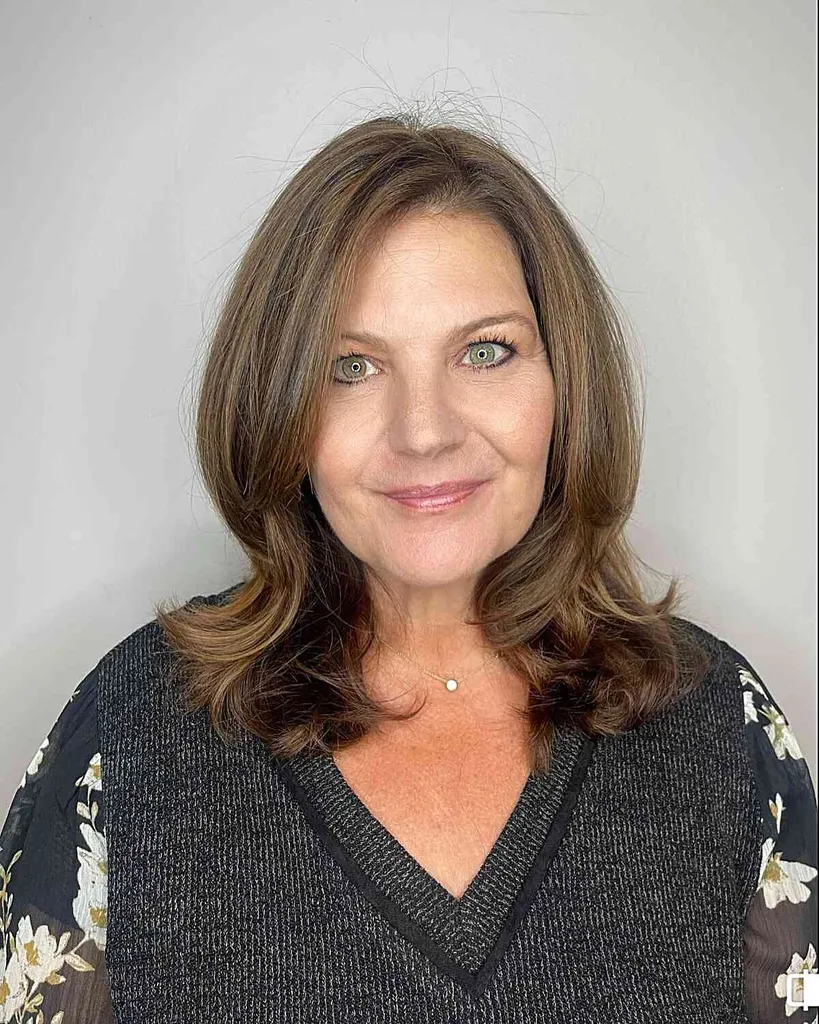 Účes chobotnice Rachel v délce klíční kosti s boční částí' title=