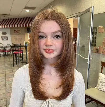 Mid-Long Sleek Layered Rachel Cut with Face Frame