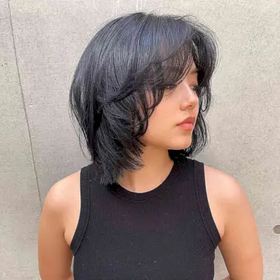 Rachel Short Hair with Bouncy Layers and Bangs