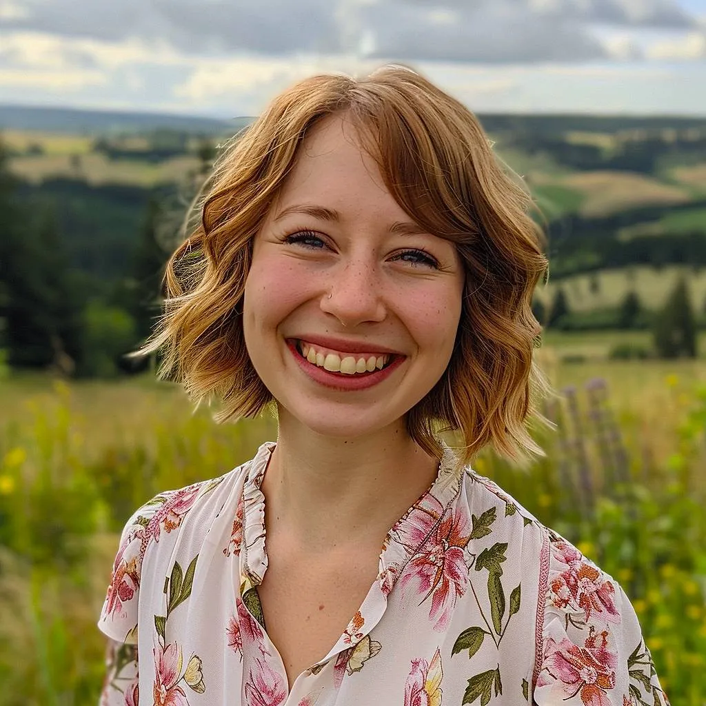 Bølget tekstureret bob med bløde lag perfekt til en let og frisk forårsklipning med naturlig bevægelse' title=