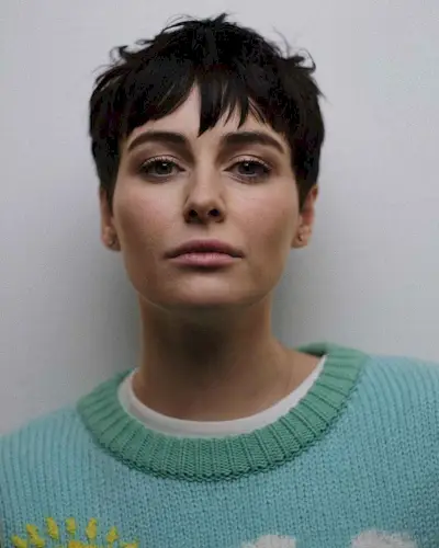 Textured pixie cut with tousled fringe on fine to medium hair