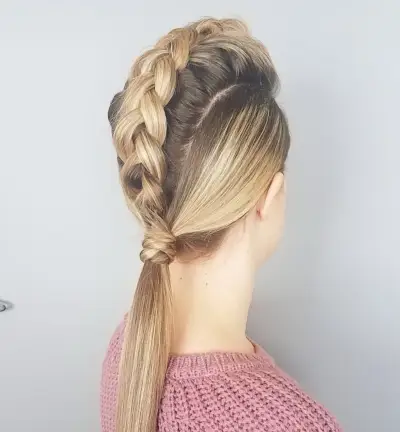 Braided Mohawk hairstyle