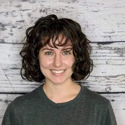 Curly Bob with Bangs