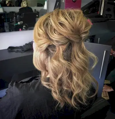 Picture of a classy casual a fancy hairstyle