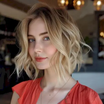 A fabulous airy texture bob for thin hair