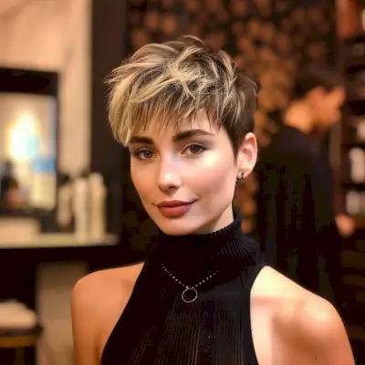 The loveliest choppy pixie cut for thin hair