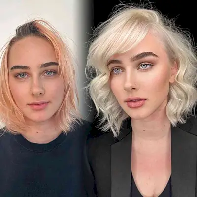 Sweeping Fringe for Thin Platinum Hair for women in their 30s