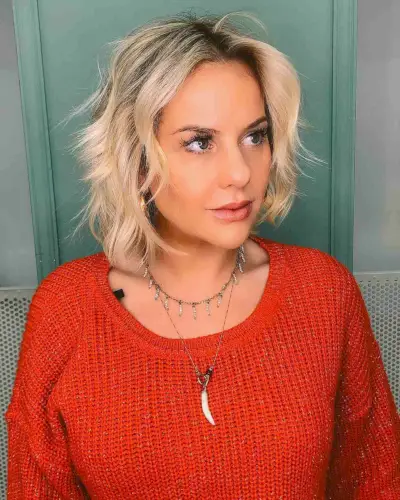 Long Textured Bob with Beach Waves for fine thin hair