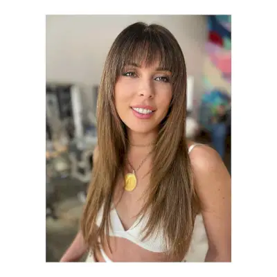 Super Long fine Hair with Light Layers and Bangs