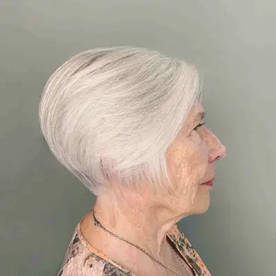 Short Graduated Bob for Older Women with fine hair