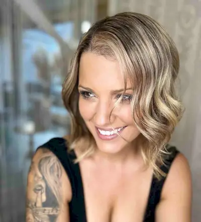 Long Layered bob with Side Part for ladies with thinning hair