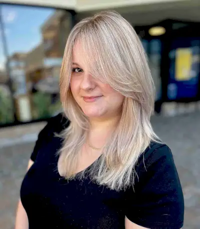 Medium-Length Internal Layers with Tapered Ends for Straight Hair