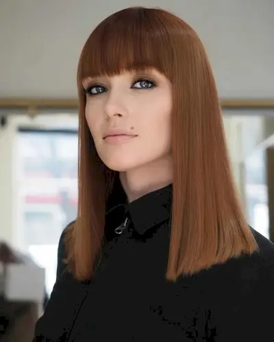 Copper Blunt Straight Cut