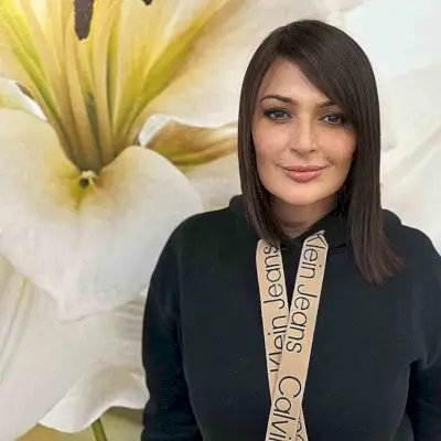 Dark Brunette Long Bob with Side-Swept Bangs for Fine Straight Hair