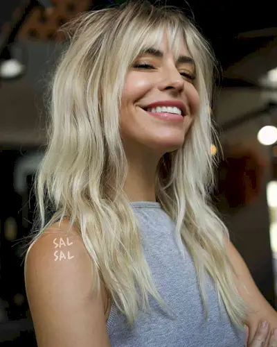 Shaggy Blonde Hairstyle for Long Straight Fine Hair
