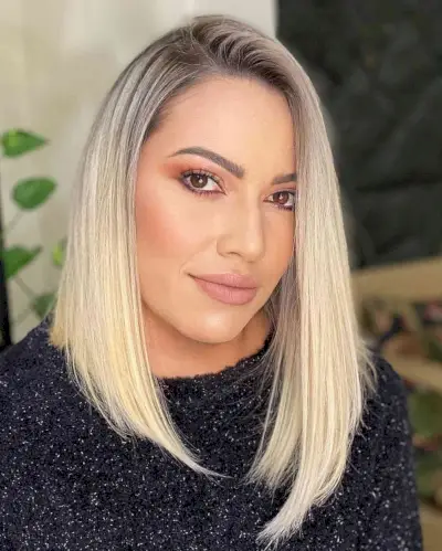 Blonde Long Bob for Fine Straight Hair