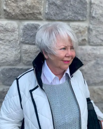 Short Feathered Pixie for 60-Year-Old Women with Fine Hair