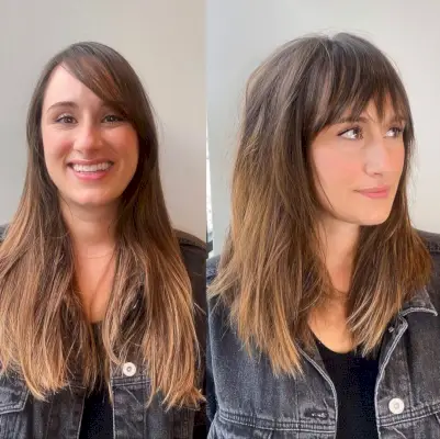 Medium Cut with Tousled Layers and Bangs