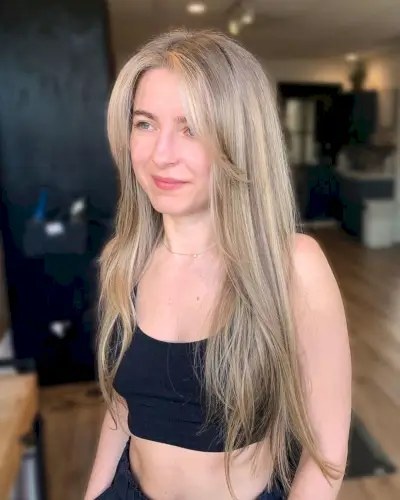 Waist-Length Hair with Face-Framing Bangs