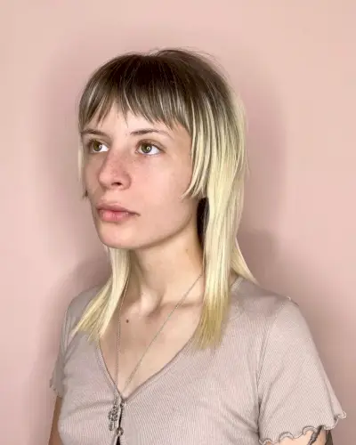 Hime Cut with Textured Bangs