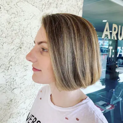Neck-Length Bob Haircut for Fine-Haired Women