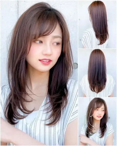 Wispy Layered Haircut with Side Bangs
