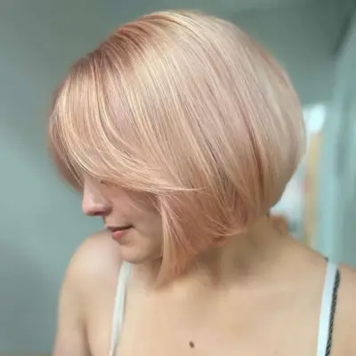 Long curtain bangs for straight, short hair